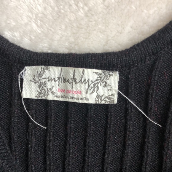 Intimately Free People Black Ribbed Lounge Crop Tank Top - Picture 4 of 4